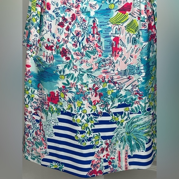 Lilly Pulitzer Marli Postcards From Positano Engineered Stretch Crepe Dress Sz 2 - Picture 11 of 16